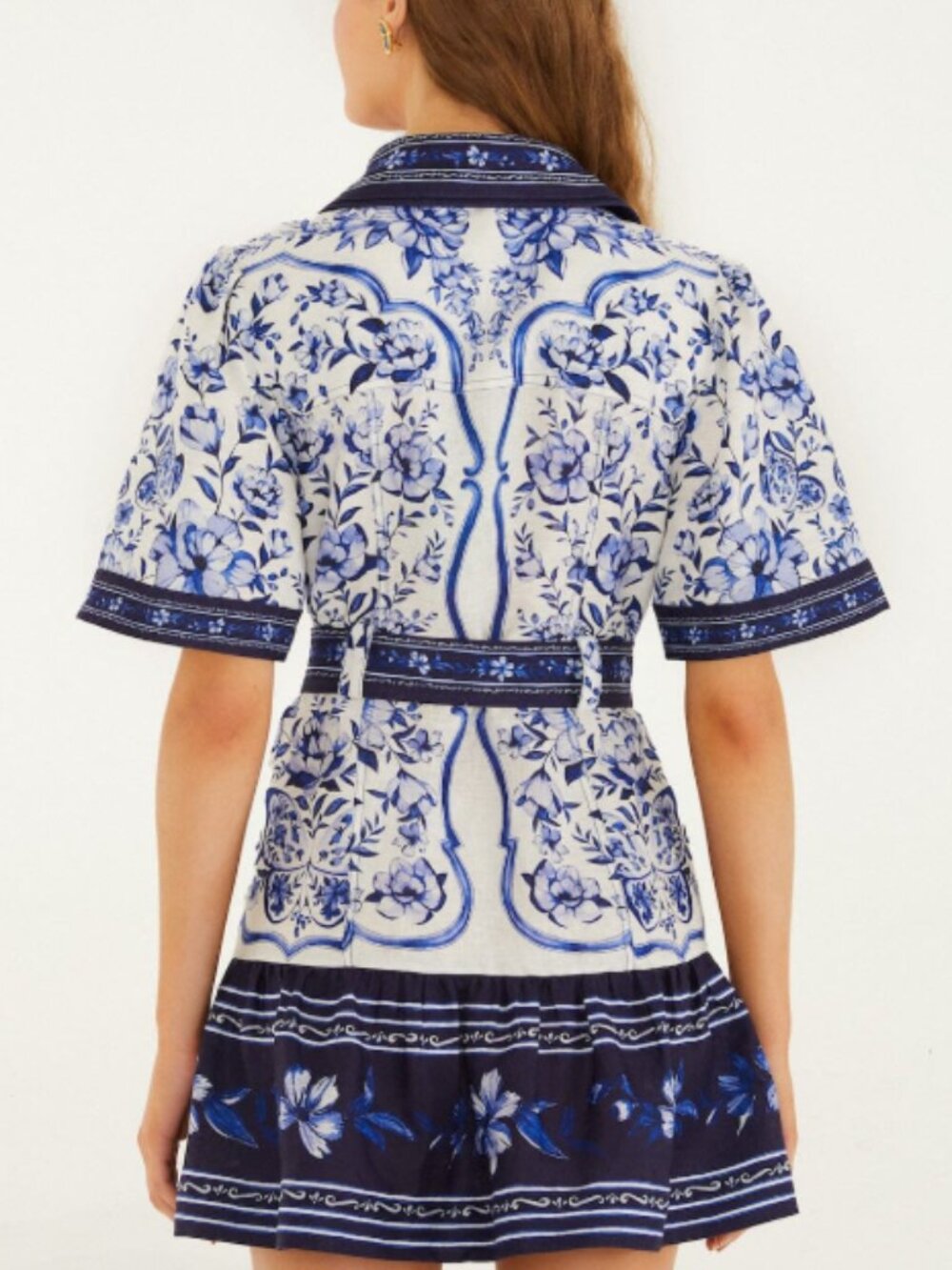 *NWT* - Farm Rio Off-White Porcelain Garden Mini Dress - Size S - Picture 2 of 2